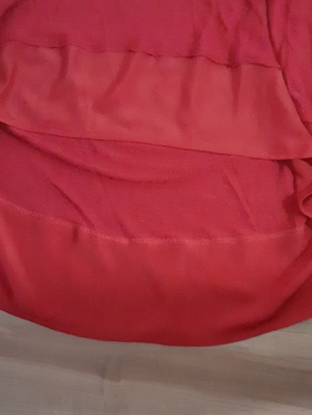 BCBGMaxAzria Vibrant Red Sleeveless Layered Hem Tank - Picture 5 of 5